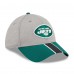 Бейсболка New York Jets New Era Striped 39THIRTY - Heather Gray/Green