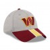 Бейсболка Washington Commanders New Era Striped 39THIRTY - Heather Gray/Burgundy