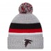 Шапка с помпоном Atlanta Falcons New Era Cuffed Knit - Heather Gray