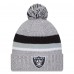 Шапка с помпоном Las Vegas Raiders New Era Cuffed Knit - Heather Gray