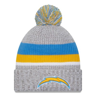 Шапка с помпоном Los Angeles Chargers New Era Cuffed Knit - Heather Gray