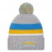 Шапка с помпоном Los Angeles Chargers New Era Cuffed Knit - Heather Gray