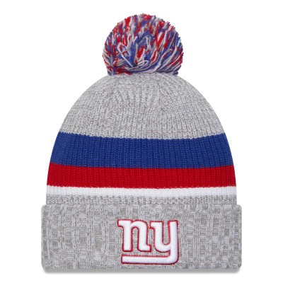 Шапка с помпоном New York Giants New Era Cuffed Knit - Heather Gray