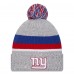 Шапка с помпоном New York Giants New Era Cuffed Knit - Heather Gray
