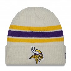 Шапка Minnesota Vikings New Era Team Stripe Cuffed Knit- Cream