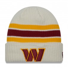 Шапка Washington Commanders New Era Team Stripe Cuffed Knit - Cream