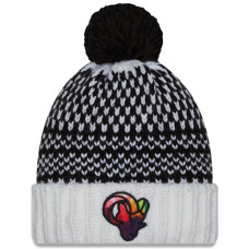 Женская шапка Los Angeles Rams New Era 2023 NFL Crucial Catch Cuffed Pom - Black/White Женская шапка Los Angeles Rams New Era 2023 NFL Crucial Catch Cuffed Pom - Black/White