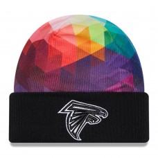 Вязанная шапка Atlanta Falcons New Era 2023 NFL Crucial Catch - Black