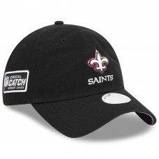 Бейсболка женская New Orleans Saints New Era Black 2023 NFL Crucial Catch 9TWENTY