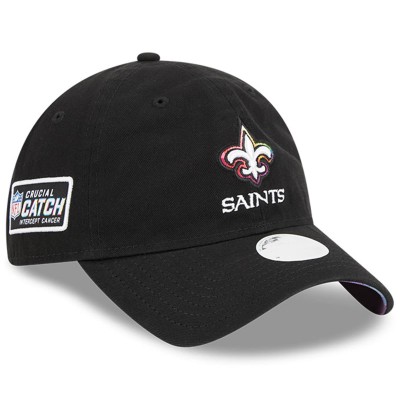 Бейсболка женская New Orleans Saints New Era Black 2023 NFL Crucial Catch 9TWENTY