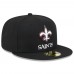 Бейсболка New Orleans Saints New Era 2023 NFL Crucial Catch 59FIFTY - Black