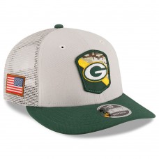 Бейсболка Green Bay Packers New Era 2023 Salute To Service Low Profile 9FIFTY - Stone/Green