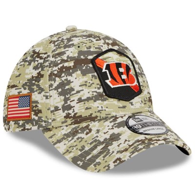 Бейсболка Cincinnati Bengals New Era 2023 Salute To Service 39THIRTY - Camo
