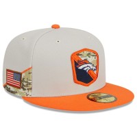 Бейсболка Denver Broncos New Era 2023 Salute To Service 59FIFTY - Stone/Orange