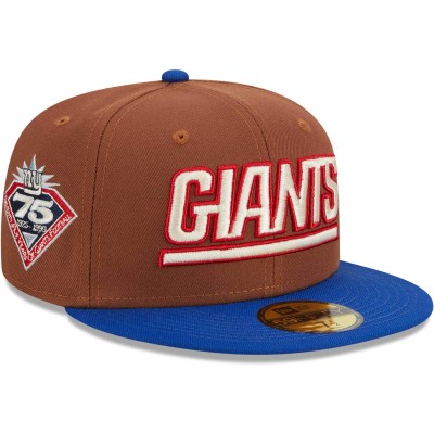 Бейсболка New York Giants New Era Harvest 75th Anniversary 59FIFTY - Brown/Royal