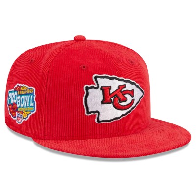Бейсболка Kansas City Chiefs New Era Throwback Cord 59FIFTY - Red