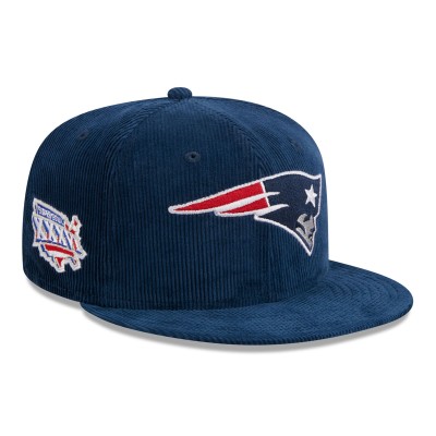Бейсболка New England Patriots New Era Throwback Cord 59FIFTY - Navy