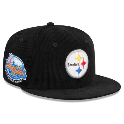 Бейсболка Pittsburgh Steelers New Era Throwback Cord 59FIFTY - Black