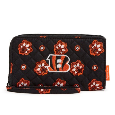 Cincinnati Bengals Vera Bradley RFID Front-Zip Wristlet