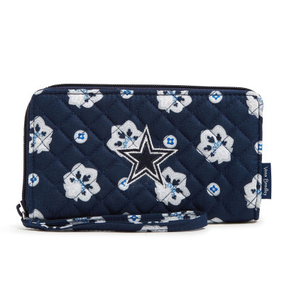 Женская кошелёк-браслет Dallas Cowboys Vera Bradley RFID Front-Zip
