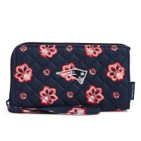 New England Patriots Vera Bradley RFID Front-Zip Wristlet