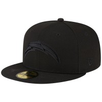 Бейсболка Los Angeles Chargers New Era Black on Black 59FIFTY