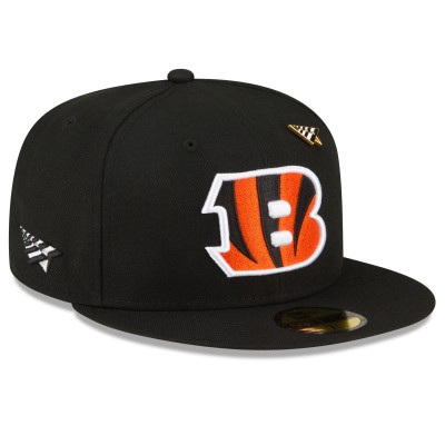 Бейсболка Cincinnati Bengals New Era x Paper Planes Black 59FIFTY