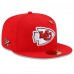 Бейсболка Kansas City Chiefs New Era x Paper Planes Red 59FIFTY