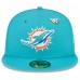 Бейсболка Miami Dolphins New Era x Paper Planes Aqua 59FIFTY Fitted
