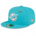 Бейсболка Miami Dolphins New Era x Paper Planes Aqua 59FIFTY Fitted