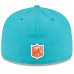 Бейсболка Miami Dolphins New Era x Paper Planes Aqua 59FIFTY Fitted