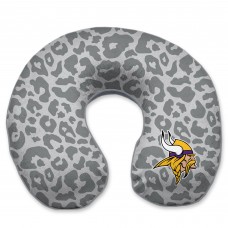 Minnesota Vikings Cheetah Print Memory Foam Travel Pillow