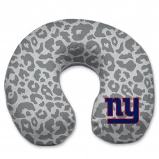 New York Giants Cheetah Print Memory Foam Travel Pillow