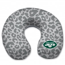New York Jets Cheetah Print Memory Foam Travel Pillow