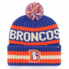 Шапка с помпоном Denver Broncos 47 Bering Cuffed Knit - Royal