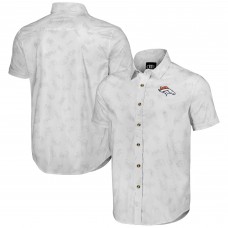 Denver Broncos NFL x Darius Rucker Collection by Fanatics Woven Short Sleeve Button Up Shirt - White