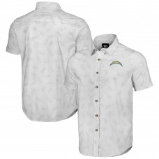 Los Angeles Chargers NFL x Darius Rucker Collection by Fanatics Woven Short Sleeve Button Up Shirt - White