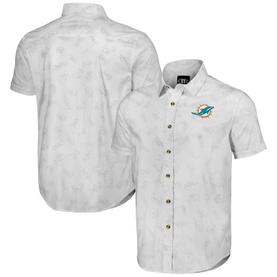 Рубашка с коротким рукавом Miami Dolphins NFL x Darius Rucker Collection by Woven - White