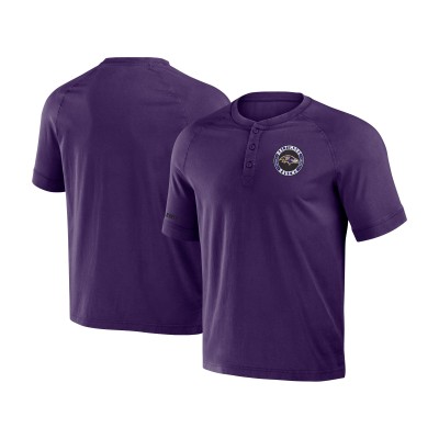 Футболка Baltimore Ravens NFL x Darius Rucker Collection by Fanatics Washed Raglan Henley - Purple
