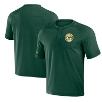 Футболка NFL x Darius Rucker Collection by Fanatics Green Green Bay Packers Washed Raglan Henley