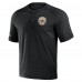 Футболка NFL x Darius Rucker Collection by Fanatics Black New Orleans Saints Washed Raglan Henley