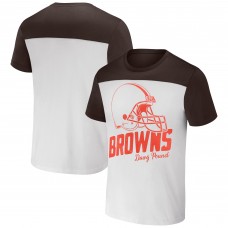 Футболка Cleveland Browns NFL x Darius Rucker Collection by Fanatics Colorblocked - White/Brown