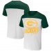 Футболка Green Bay Packers NFL x Darius Rucker Collection by Fanatics White/Green Colorblocked