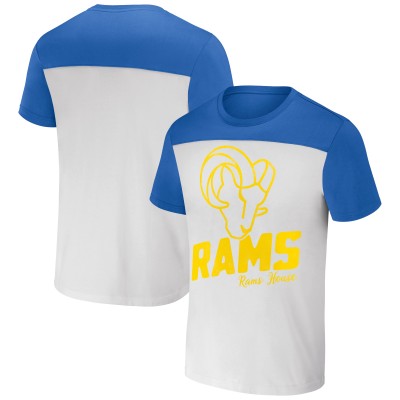 Футболка Los Angeles Rams NFL x Darius Rucker Collection by Fanatics Colorblocked - White/Royal