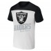 Футболка Las Vegas Raiders NFL x Darius Rucker Collection by Fanatics Colorblocked - White/Black