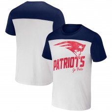 Футболка New England Patriots NFL x Darius Rucker Collection by Fanatics Colorblocked - White/Navy