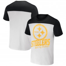 Pittsburgh Steelers NFL x Darius Rucker Collection by Fanatics White/Black Colorblocked T-Shirt