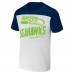 Футболка Seattle Seahawks NFL x Darius Rucker Collection by Fanatics Colorblocked - White/College Navy