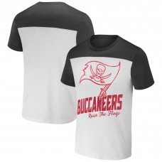 Футболка Tampa Bay Buccaneers NFL x Darius Rucker Collection by Fanatics Colorblocked - White/Pewter