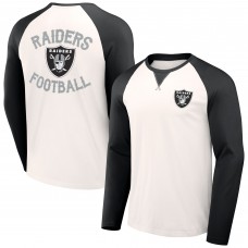 Футболка Las Vegas Raiders NFL x Darius Rucker Collection by Fanatics Long Sleeve Raglan - Cream/Black